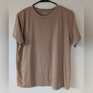 SHEIN Tan Short Sleeve Tee